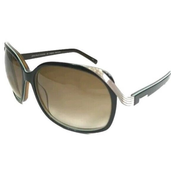 Paul Frank Sunglasses 114 BURG/SEA Brown Green Square Frames with Brown Lenses - Picture 1 of 11